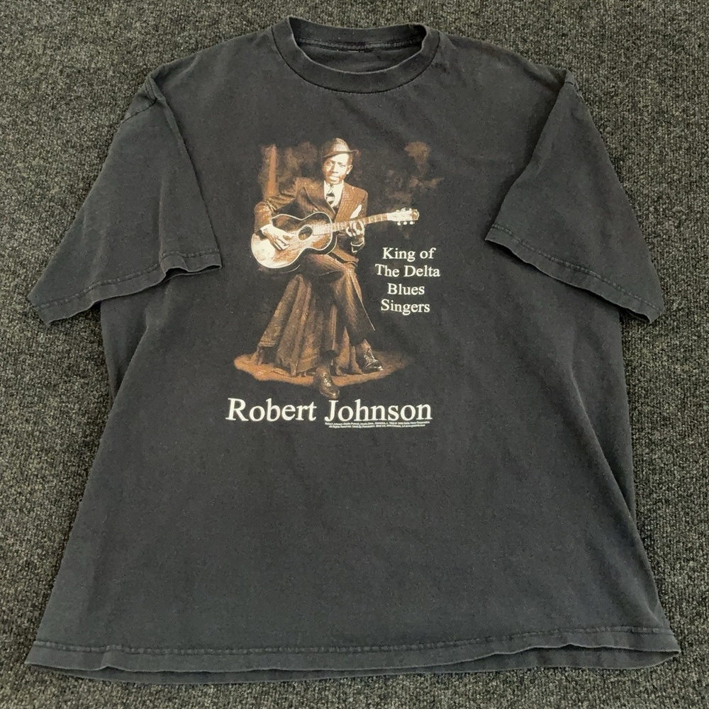 Vintage Gear Ink Shirt Mens XL Black Robert Johnson Graphic Blues T Shirt